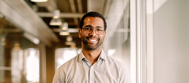 Business man smiling