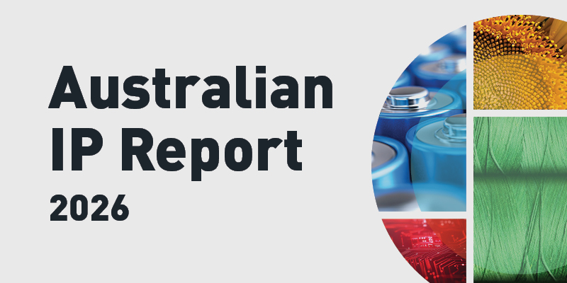 A snapshot from the cover of the Australian IP Report 2026